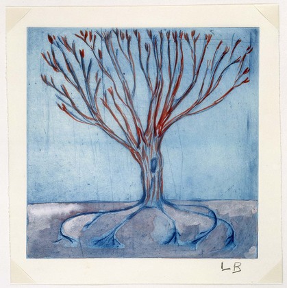 Louise Bourgeois. Untitled (Wide Tree), in Les Arbres (5), from the editioned series of portfolios, Les Arbres (1-6). 2004