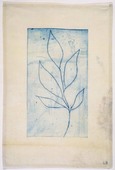 Louise Bourgeois. Untitled (Tall Branch with Five Leaves), in Les Arbres (5), from the editioned series of portfolios, Les Arbres (1-6). 2004