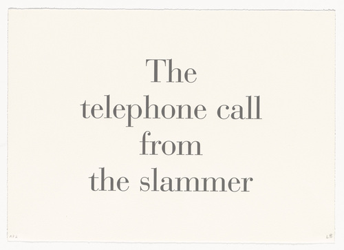 Louise Bourgeois. The Telephone Call from the Slammer, no. 1 of 9, component B, from the series, What Is the Shape of This Problem? 1999
