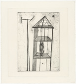Louise Bourgeois. Plate 4 of 11, from the illustrated book, He Disappeared into Complete Silence, second edition. 1995
