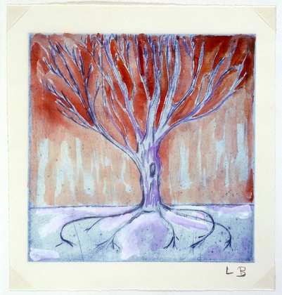 Louise Bourgeois. Untitled (Wide Tree), in Les Arbres (6), from the editioned series of portfolios, Les Arbres (1-6). 2004