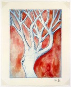 Louise Bourgeois. Untitled (Bent Tree), in Les Arbres (6), from the editioned series of portfolios, Les Arbres (1-6). 2004