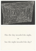 Louise Bourgeois. Has the Day Invaded the Night, or Has the Night Invaded the Day?, no. 5 of 9, from the series, What Is the Shape of This Problem? 1999