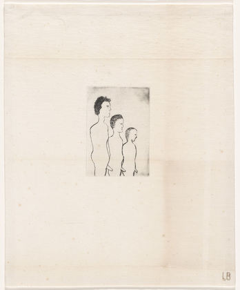 Louise Bourgeois. Three Sons, plate 14 of 24, from the series, Self Portrait. 2009