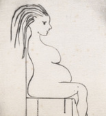 Louise Bourgeois. Seated, plate 18 of 24, from the series, Self Portrait. 2009