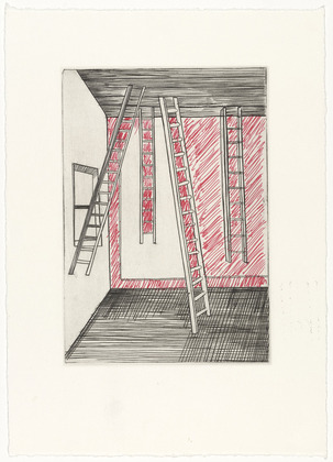Louise Bourgeois. Plate 8 of 11, from the illustrated book, He Disappeared into Complete Silence, second edition. 1997