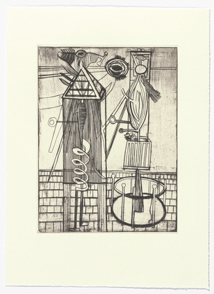 Louise Bourgeois. Plate 7 of 11, from the illustrated book, He Disappeared into Complete Silence, second edition. 1995