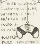 Louise Bourgeois. Ex Libris (for Paulo Herkenhoff). 2002