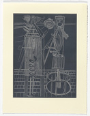Louise Bourgeois. Plate 7 of 11, from the illustrated book, He Disappeared into Complete Silence, second edition. 1999
