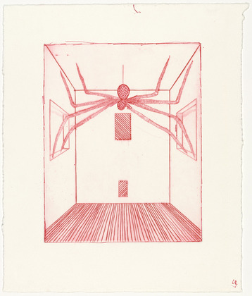 Louise Bourgeois. Spider, plate 11 of 11, from the illustrated book, He Disappeared into Complete Silence, second edition. 2001-2002