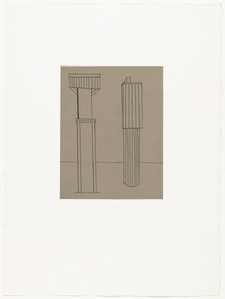 Louise Bourgeois. Plate 2 of 11, from the illustrated book, He Disappeared into Complete Silence, second edition. 1990; reprinted 1993