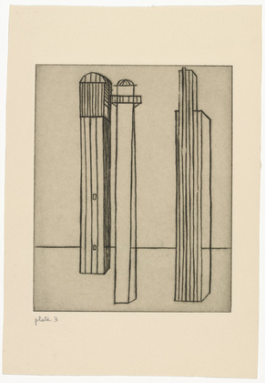 Louise Bourgeois. Plate 3 of 9, from the illustrated book, He Disappeared into Complete Silence. 1984