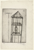 Louise Bourgeois. Plate 4 of 9, from the illustrated book, He Disappeared into Complete Silence. 1947