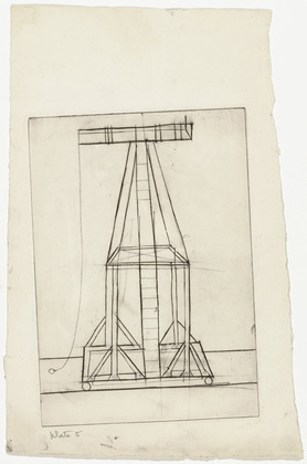 Louise Bourgeois. Plate 5 of 9, from the illustrated book, He Disappeared into Complete Silence. 1946-1947