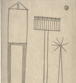 Louise Bourgeois. Plate 6 of 11, from the illustrated book, He Disappeared into Complete Silence, second edition. 1990