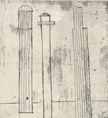 Louise Bourgeois. Plate 3 of 9, from the illustrated book, He Disappeared into Complete Silence, second edition. 1946-47; reprinted 1993