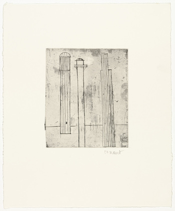 Louise Bourgeois. Plate 3 of 9, from the illustrated book, He Disappeared into Complete Silence, second edition. 1946-47; reprinted 1993