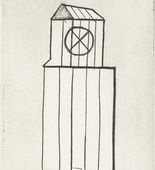 Louise Bourgeois. Plate 1 of 11, from the illustrated book, He Disappeared into Complete Silence, second edition. 2005