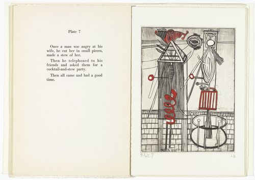 Louise Bourgeois. Plate 7 of 11, from the illustrated book, He Disappeared into Complete Silence, second edition. 2005