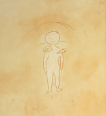 Louise Bourgeois. Unaware and Aware, plate 11 of 18, from the illustrated book, One's Sleep (3). 2003