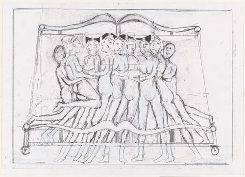 Louise Bourgeois. Untitled (Study for Eight in Bed). 1998