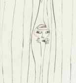 Louise Bourgeois. Peeking through Curtain. 1999