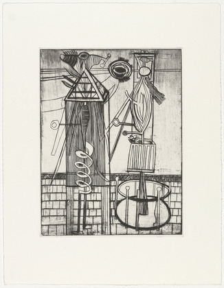 Louise Bourgeois. Plate 7 of 11, from the illustrated book, He Disappeared into Complete Silence, second edition. 1995