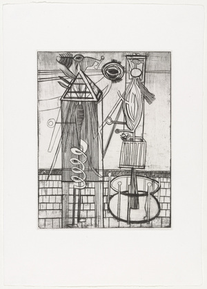 Louise Bourgeois. Plate 7 of 11, from the illustrated book, He Disappeared into Complete Silence, second edition. 1995-1999