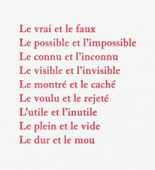 Louise Bourgeois. Aux Vieilles Tapisseries: 44 Sentences de Louise Bourgeois, text 10 of 44. 2005