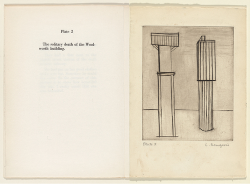 Louise Bourgeois. Plate 2 of 9, from the illustrated book, He Disappeared into Complete Silence, first edition (Example 3). 1947