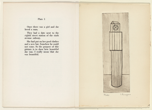 Louise Bourgeois. Plate 1 of 9, from the illustrated book, He Disappeared into Complete Silence, first edition (Example 3). 1947
