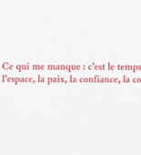 Louise Bourgeois. Aux Vieilles Tapisseries: 44 Sentences de Louise Bourgeois, text 21 of 44. 2005