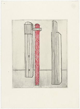 Louise Bourgeois. Plate 3 of 11, from the illustrated book, He Disappeared into Complete Silence, second edition. 1995