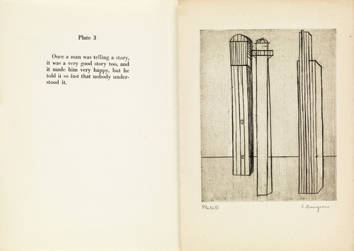 Louise Bourgeois. Plate 3 of 9, from the illustrated book, He Disappeared into Complete Silence, first edition (Example 19). 1947