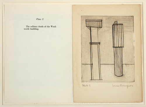 Louise Bourgeois. Plate 2 of 9, from the illustrated book, He Disappeared into Complete Silence, first edition (Example 7). 1947