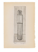 Louise Bourgeois. Plate 1 of 9, from the illustrated book, He Disappeared into Complete Silence, first edition (Example 5). 1947