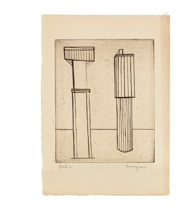 Louise Bourgeois. Plate 2 of 9, from the illustrated book, He Disappeared into Complete Silence, first edition (Example 10). 1947