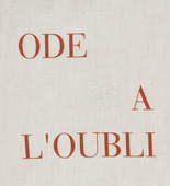 Louise Bourgeois. Ode à l'Oubli, cover. 2004