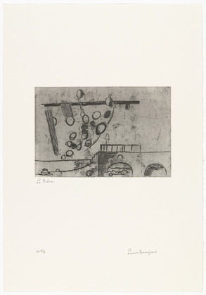 Louise Bourgeois. La Maison d'Arcueil, plate 4 of 9, from the portfolio, Quarantania. 1947, reprinted 1990