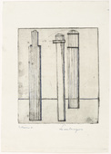 Louise Bourgeois. Plate 3 of 9, from the illustrated book, He Disappeared into Complete Silence. 1946-1947