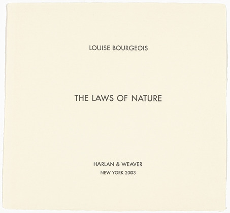 Louise Bourgeois. The Laws of Nature. 2003