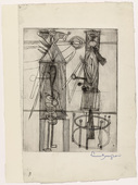 Louise Bourgeois. Plate 7 of 9, from the illustrated book, He Disappeared into Complete Silence. 1946-1947