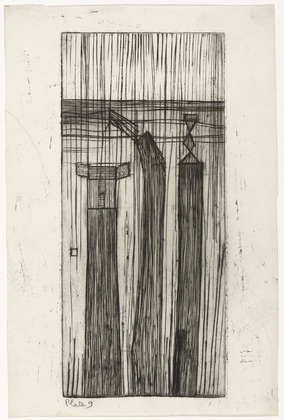 Louise Bourgeois. Plate 9 of 9, from the illustrated book, He Disappeared into Complete Silence. 1946-1947