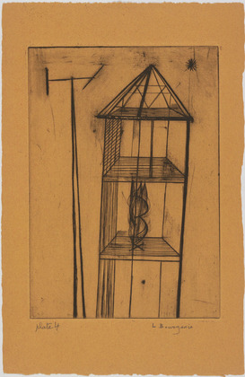 Louise Bourgeois. Plate 4 of 9, from the illustrated book, He Disappeared into Complete Silence. 1946-1947