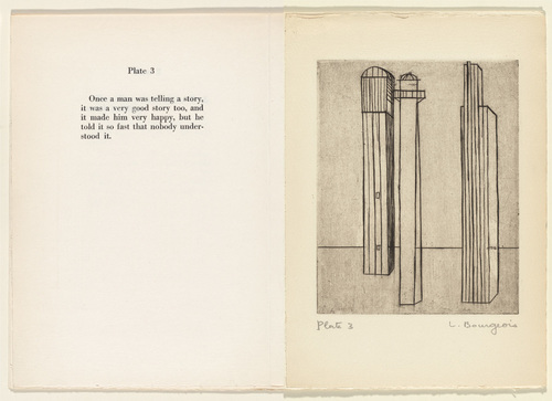 Louise Bourgeois. Plate 3 of 9, from the illustrated book, He Disappeared into Complete Silence, first edition (Example 3). 1947