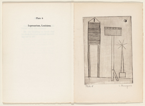 Louise Bourgeois. Plate 6 of 9, from the illustrated book, He Disappeared into Complete Silence, first edition (Example 3). 1947