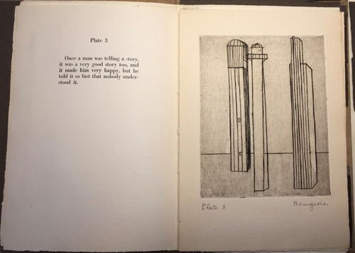 Louise Bourgeois. Plate 3 of 9, from the illustrated book, He Disappeared into Complete Silence, first edition (Example 4). 1947