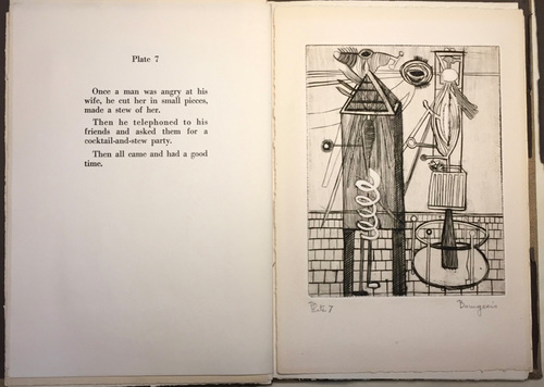 Louise Bourgeois. Plate 7 of 9, from the illustrated book, He Disappeared into Complete Silence, first edition (Example 4). 1947