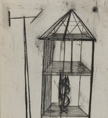 Louise Bourgeois. Plate 4 of 9, from the illustrated book, He Disappeared into Complete Silence, first edition (Example 5). 1947