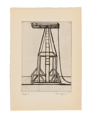 Louise Bourgeois. Plate 5 of 9, from the illustrated book, He Disappeared into Complete Silence, first edition (Example 5). 1947